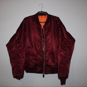 Maroon bomber jacket XL